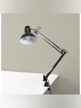 NEW Studio Designs Metal Swing Arm Desk Lamp Black